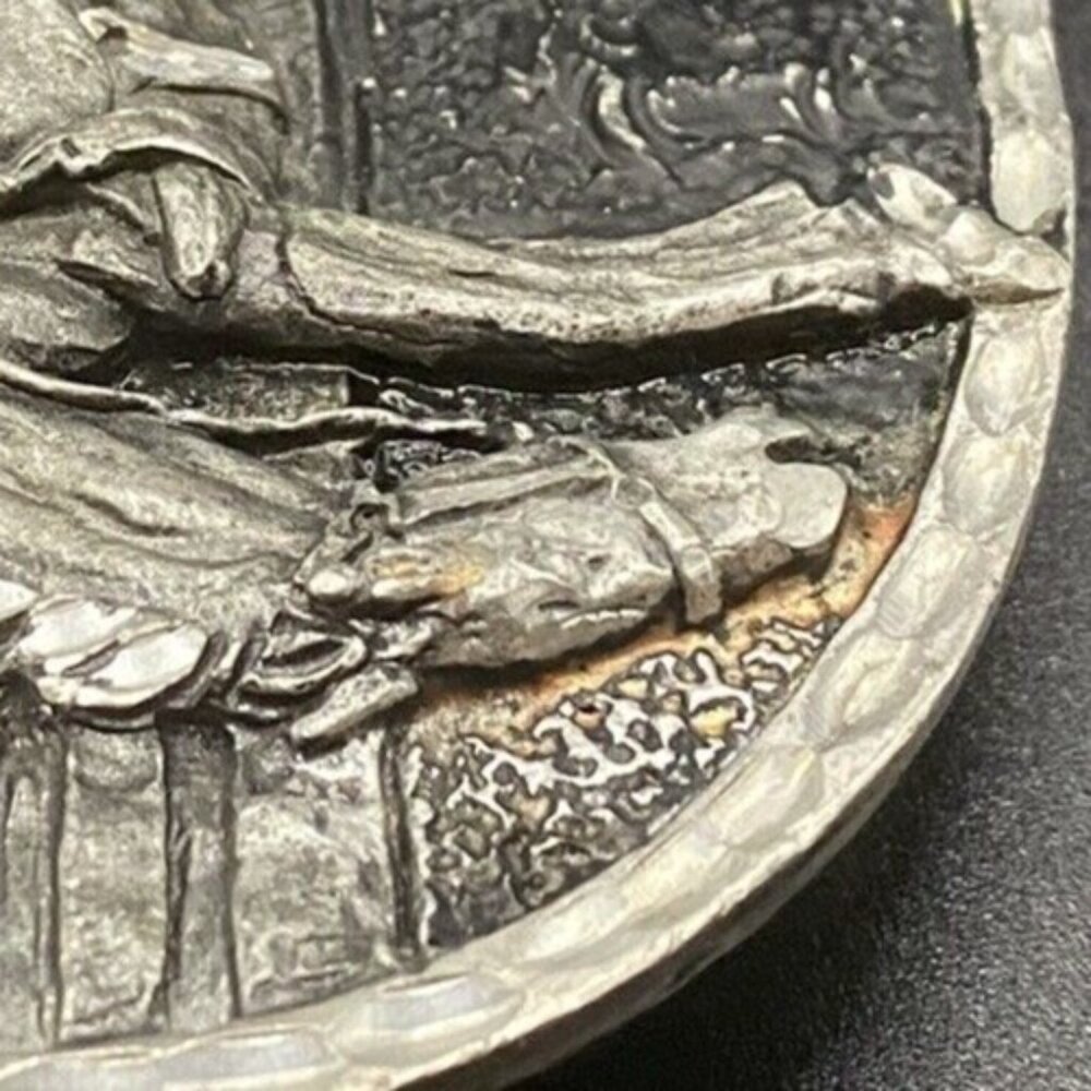 Bucking Bronc Belt Buckle Bronco Rider Horse Rodeo Cowboy Western 1980s Vtg LOOK - Picture 6 of 11